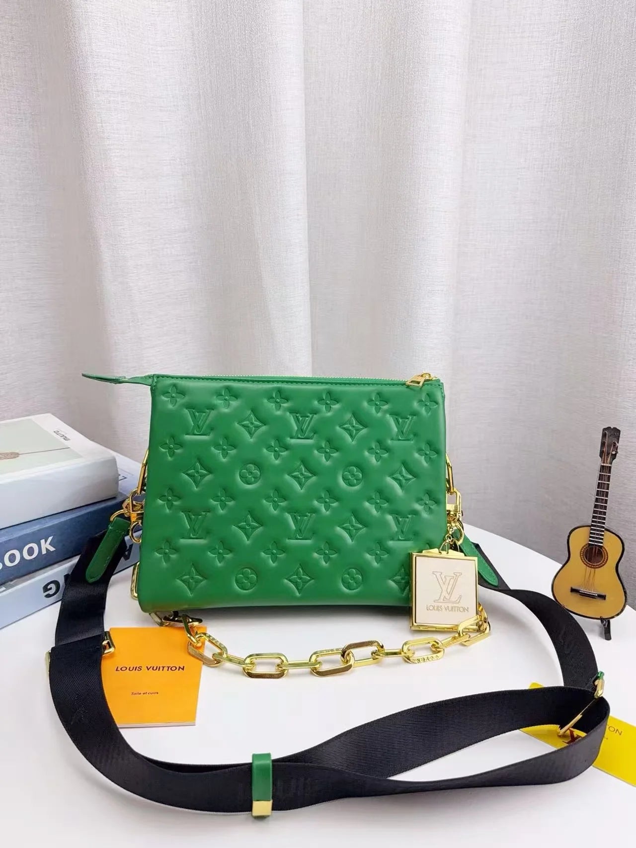 L-Embossed Crossbody Underarm Bag(QC1344)