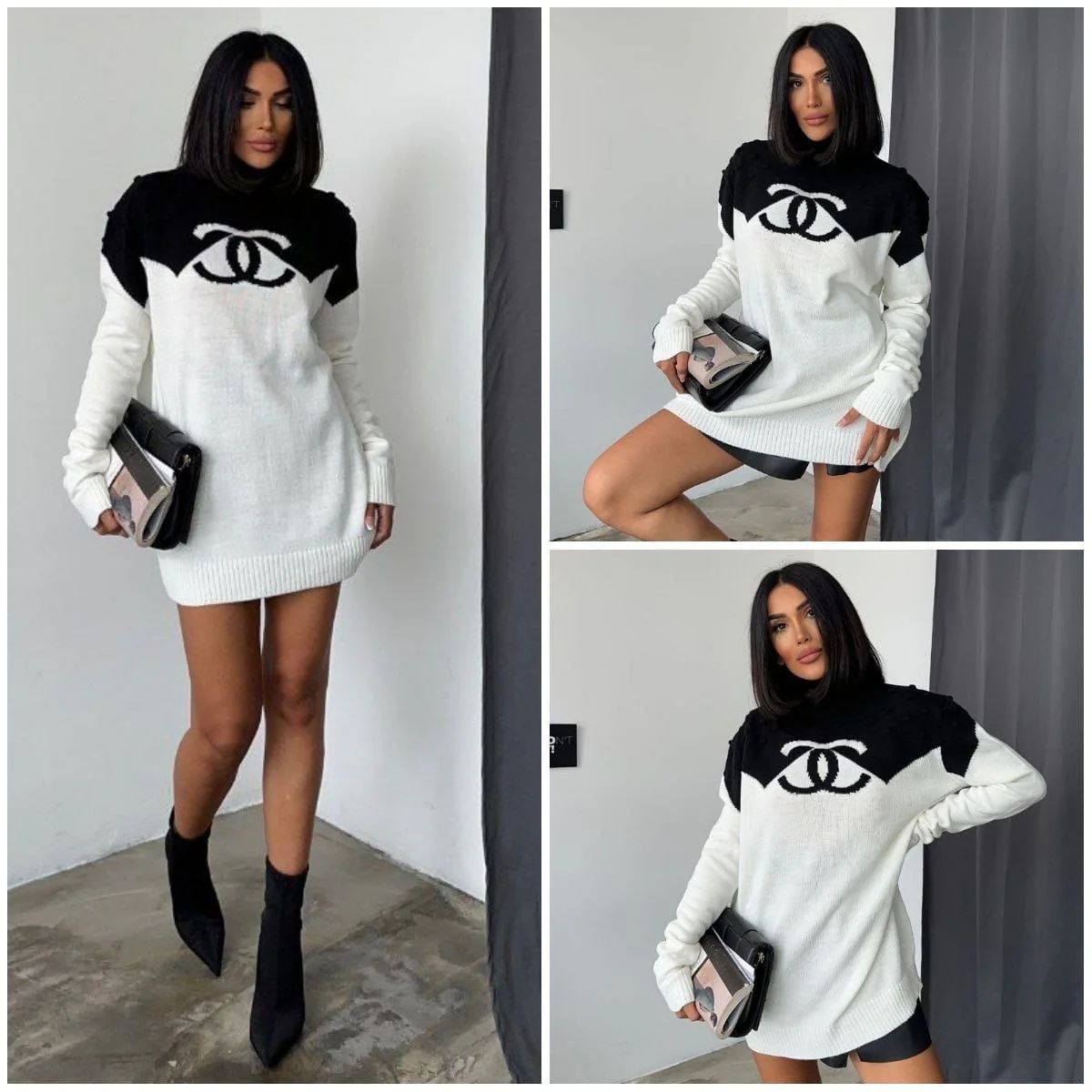 C-PRINTED KNITTED DRESS