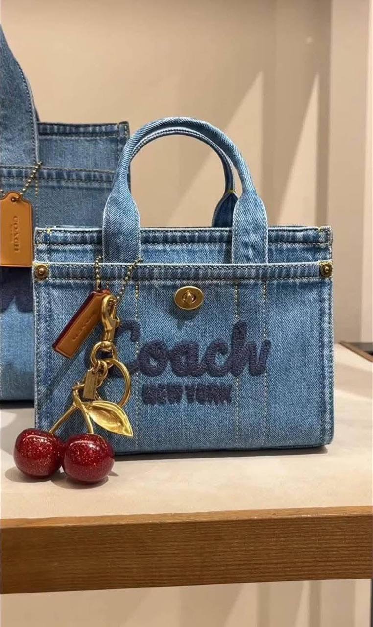 C-Denim Bag with Cherry Charms(KC213)