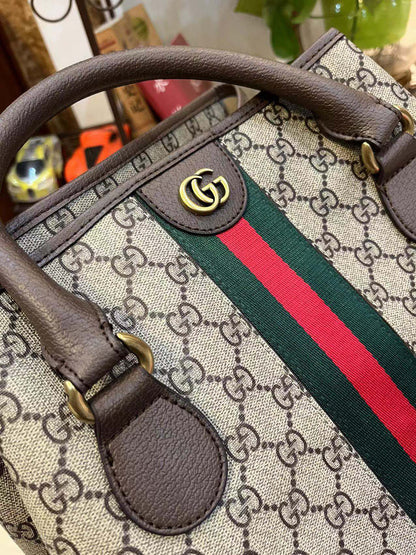 G-Web-Striped Duffle Bag