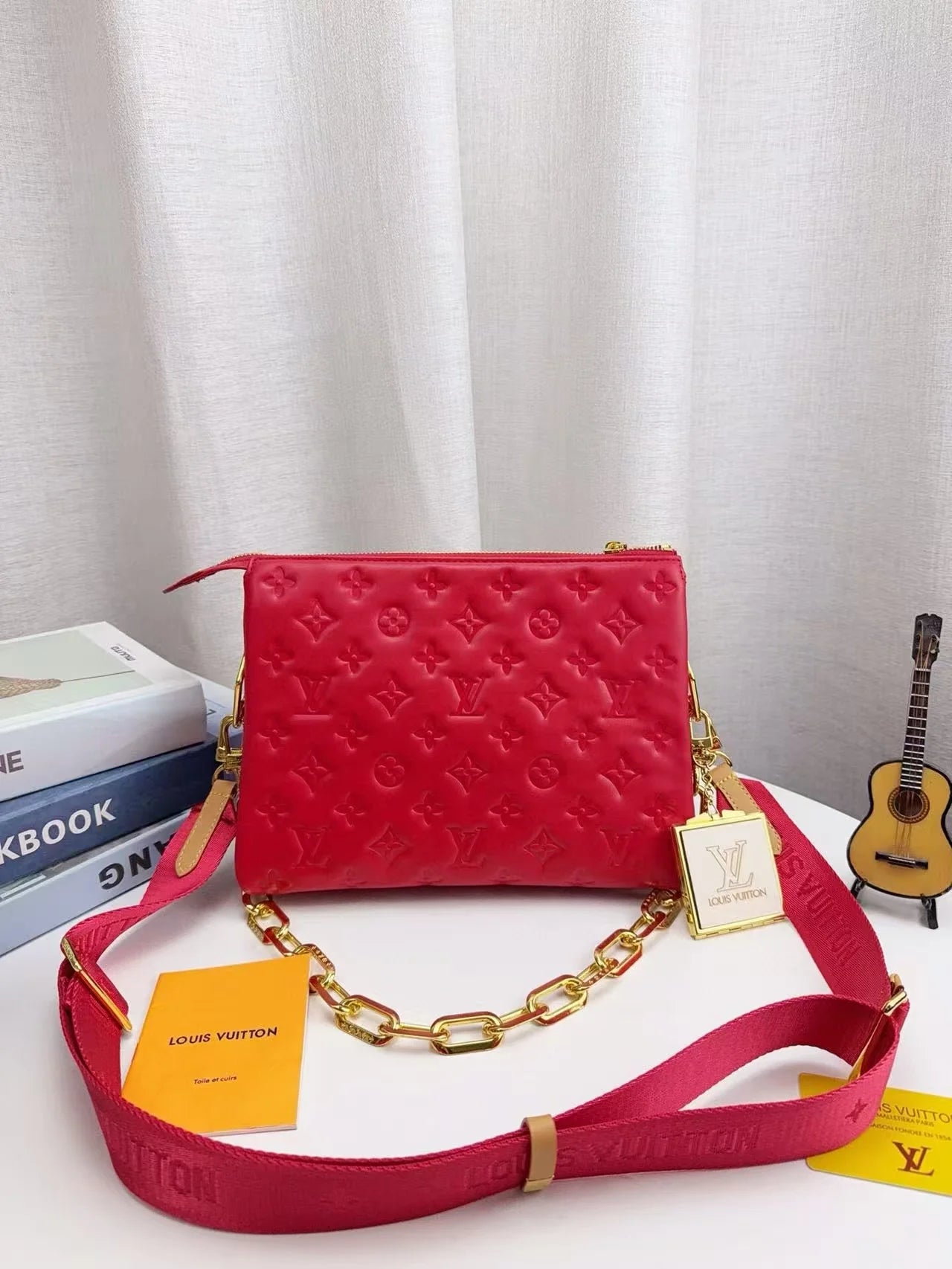 L-Embossed Crossbody Underarm Bag(QC1344)