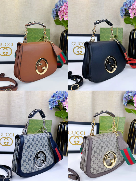 G-Round Interlocking Medium Shoulder Bag(699210）