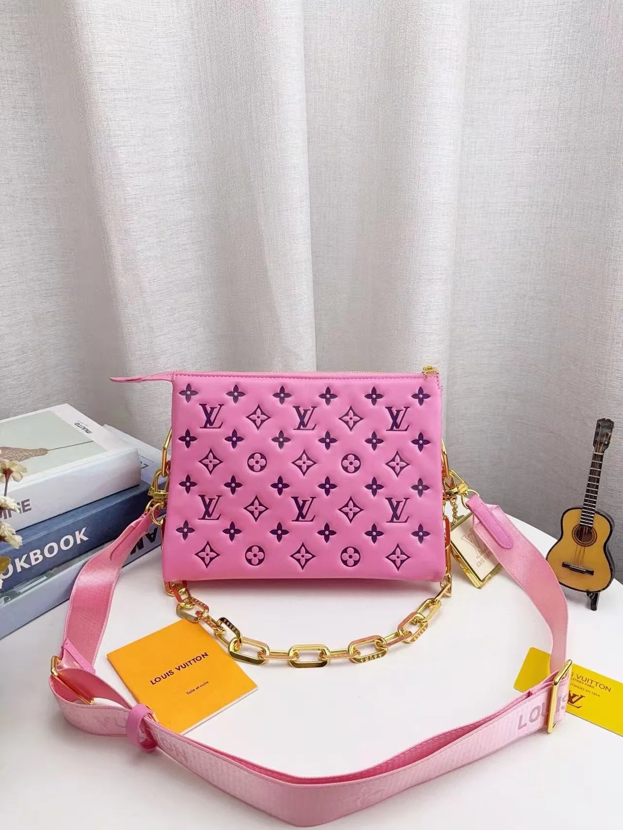 L-Embossed Crossbody Underarm Bag(QC1344)