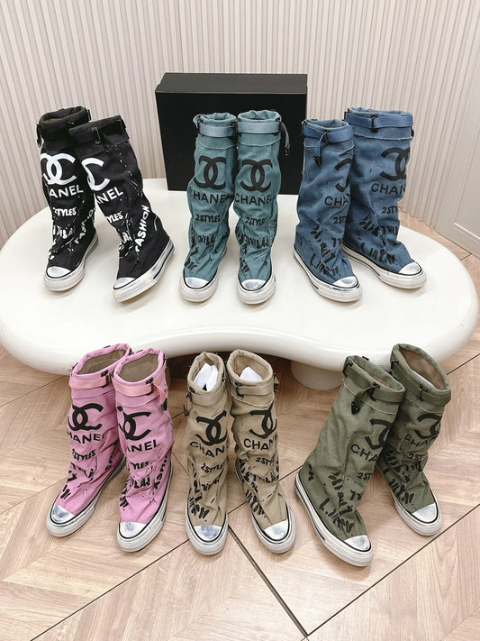C-Long Canvas Boots(DP3927)