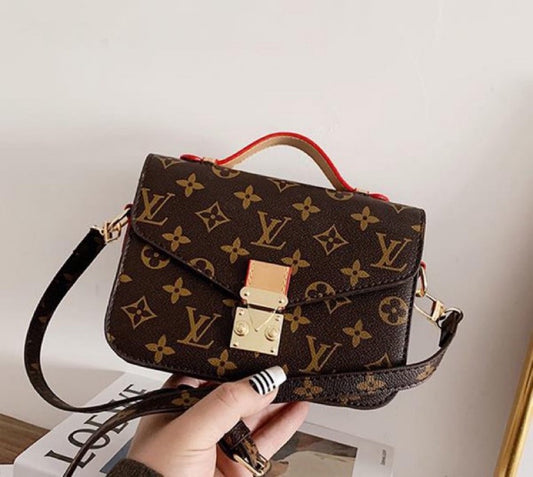 L- Two toned Brown Purse