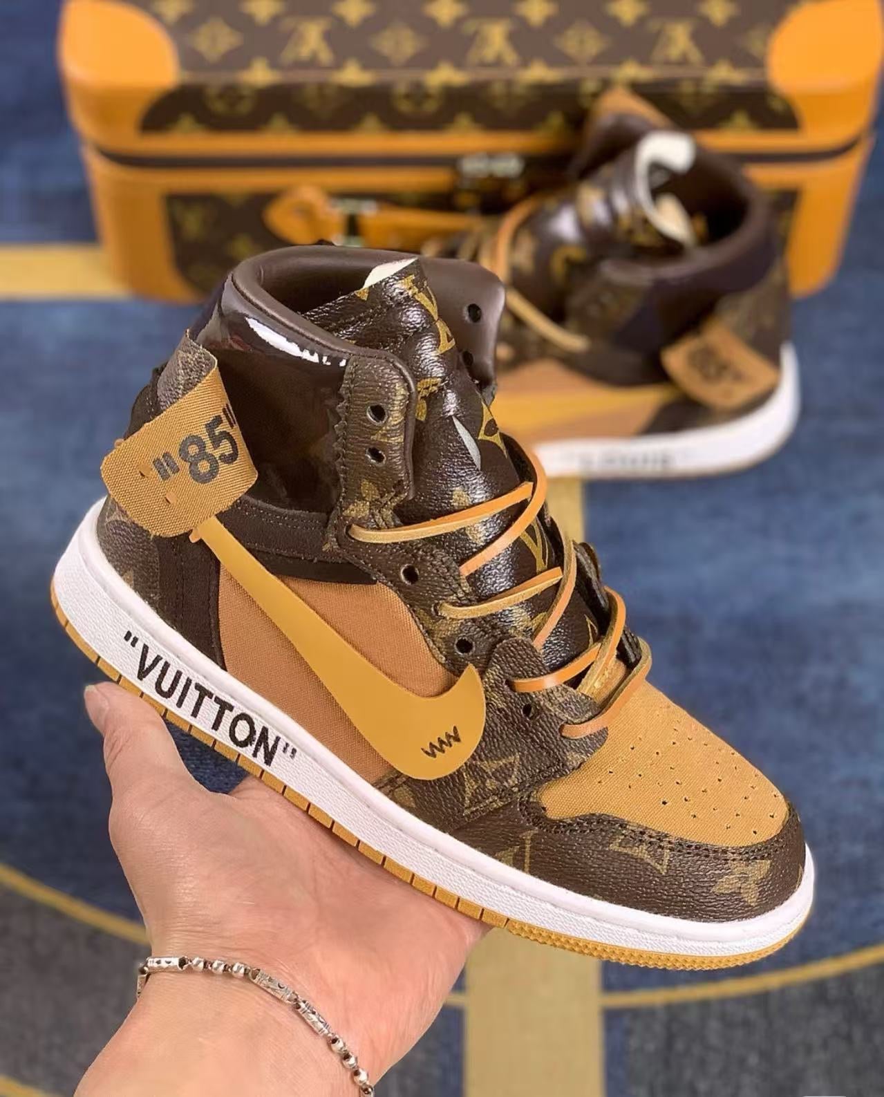 L- Monogram Hightop Sneakers & Boxbag