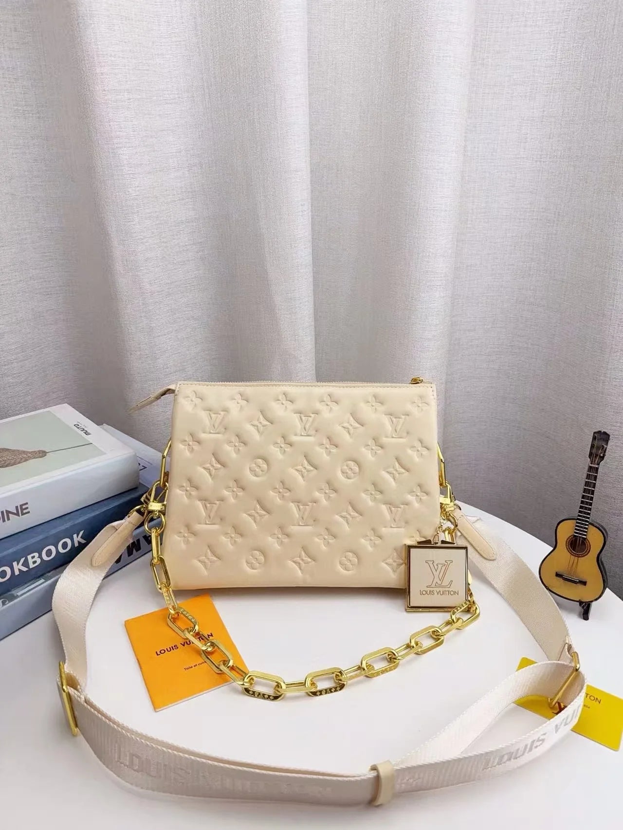 L-Embossed Crossbody Underarm Bag(QC1344)