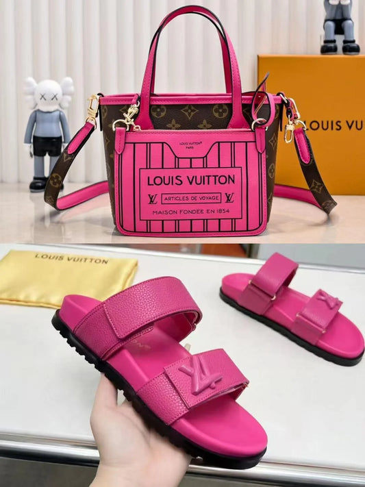 L-Rose Red Bag & Slippers(HD44)