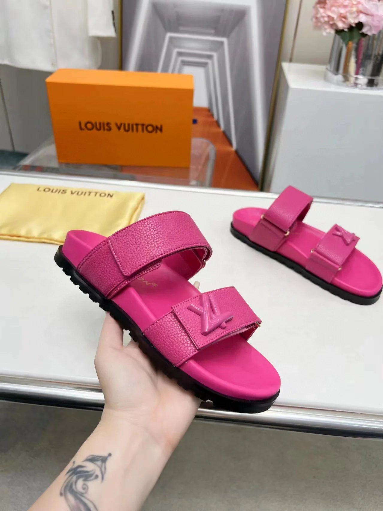 L-Rose Red Bag & Slippers(HD44)