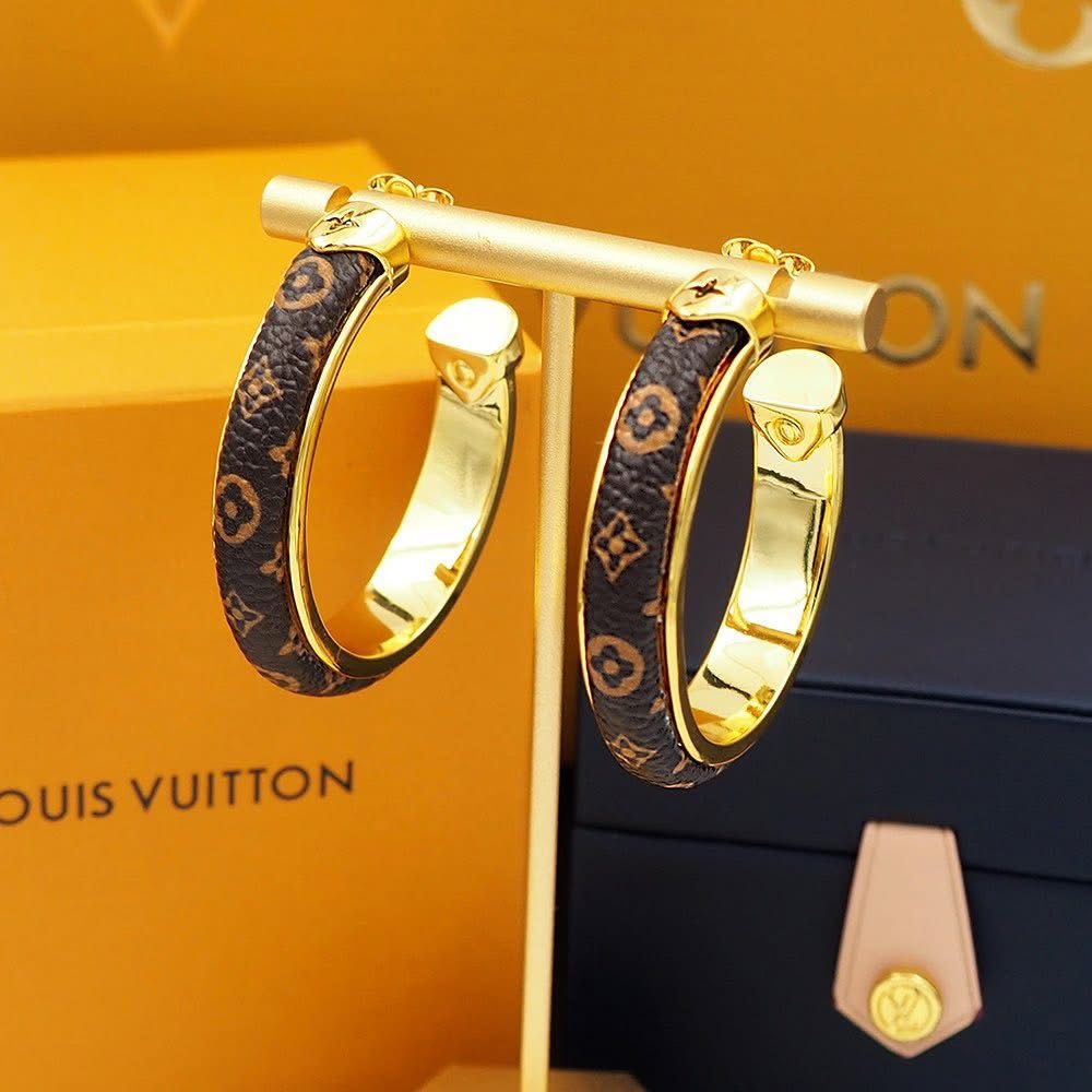 L-Classic Real Leather Made Hoop Earrings (SP211)