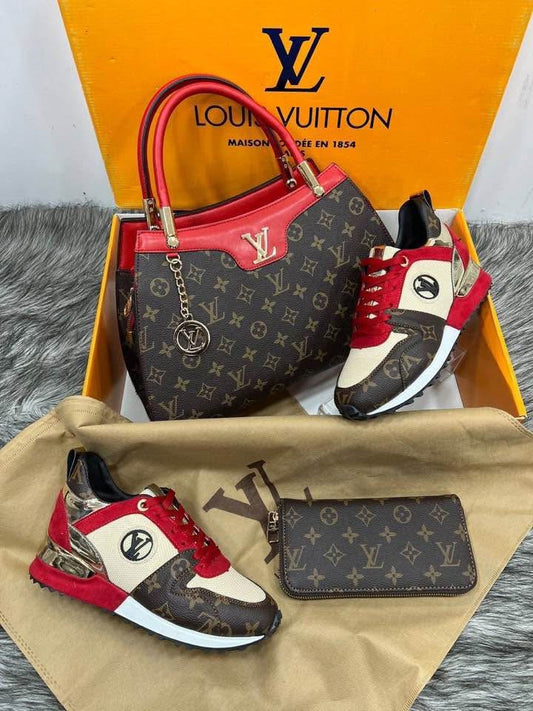L- Red & Brown Tennis Shoe Set