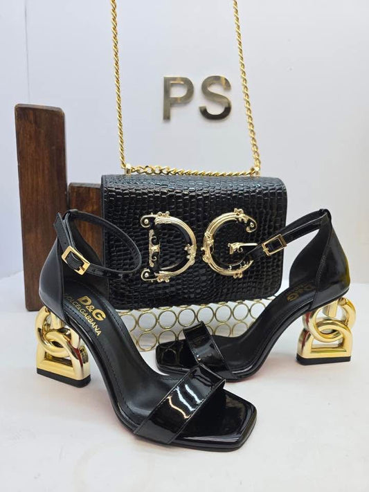 D- Black Heel Set