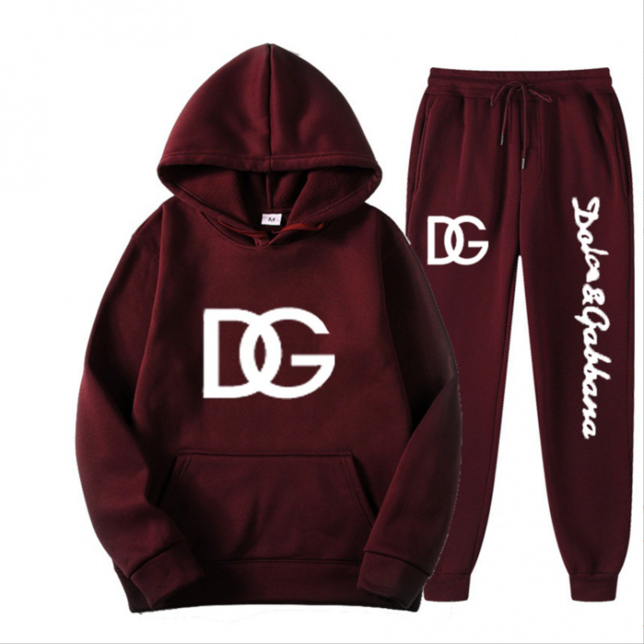 DG-Women's Printed Hooded Sweatshirt 2-Piece Set